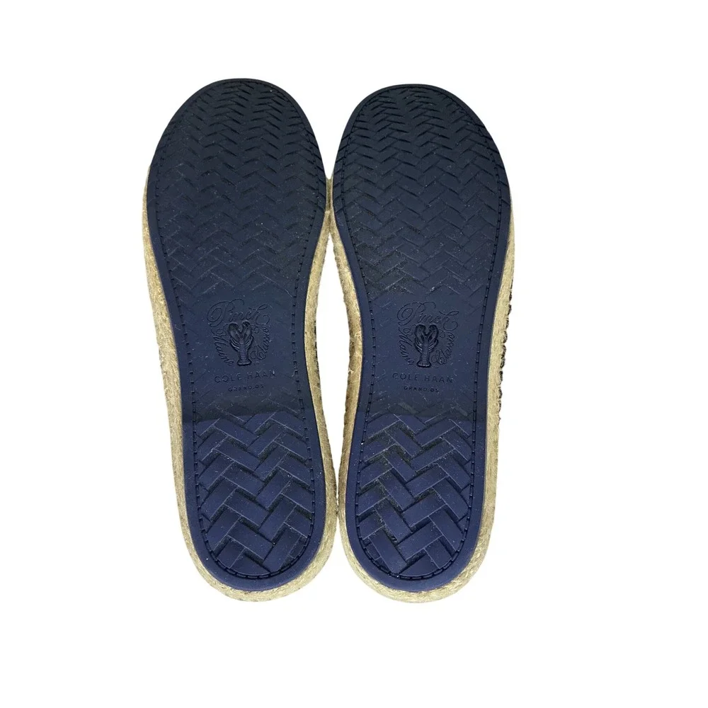 Cole Haan Cloudfeel Navy Blue Knit Espadrille Grand.OS Flats Slip On Shoe 9